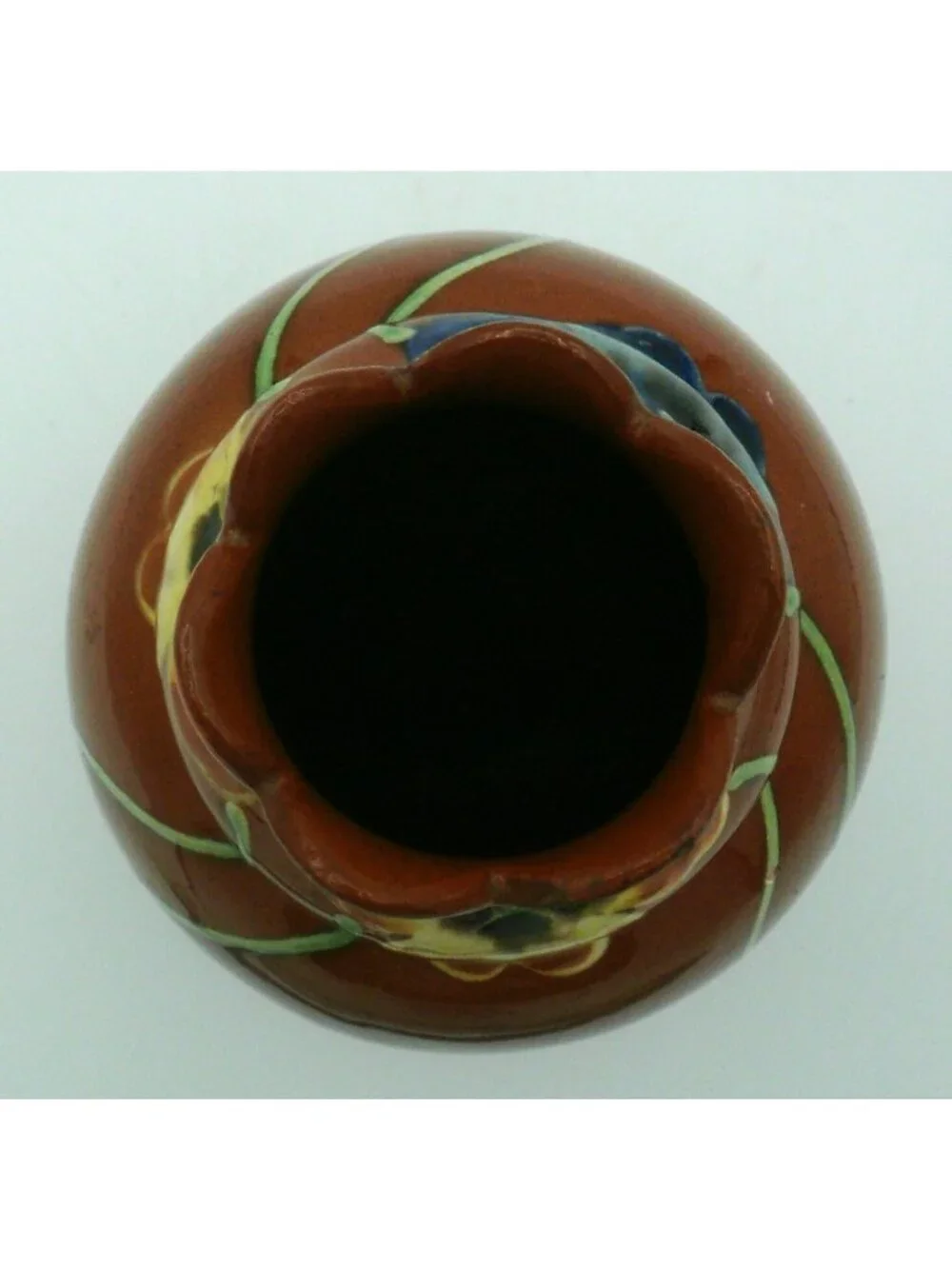 Antique Art Nouveau Vase By Paul Anna Wranitzky Jugenstil PAW Pansy Flower